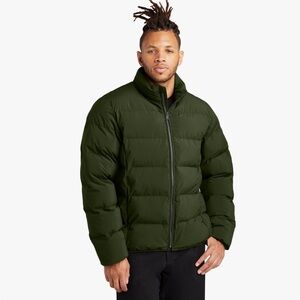 Mercer and Mettle Olive Green Lightweight Quilted Puffy Coat Size Small